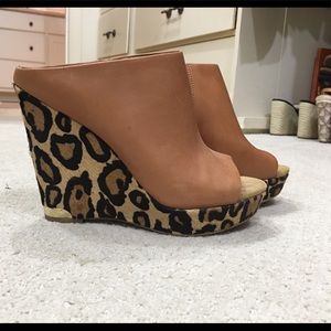 Sam Edelman Kylie Leopard Hair Wedge-Size 8